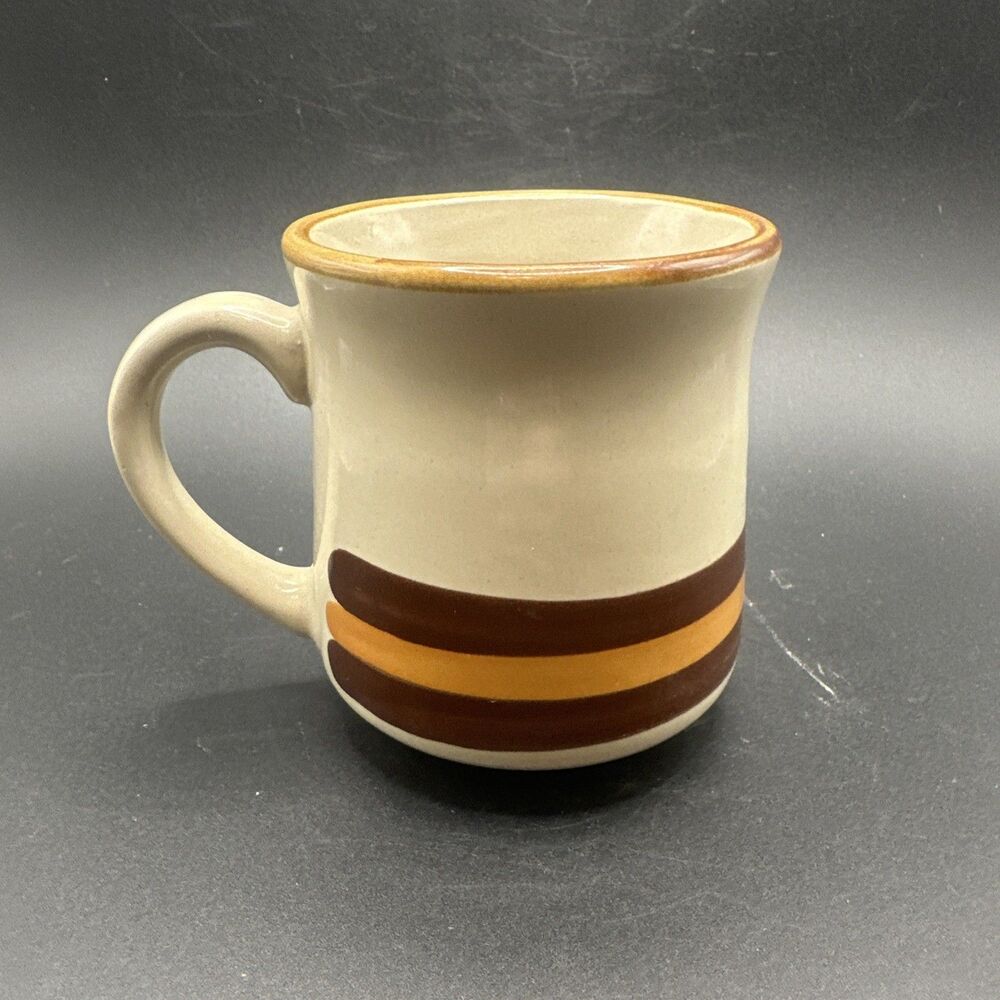 Vintage Mug JI Stonecrest 801 Fantasie Korea Yellow  Brown